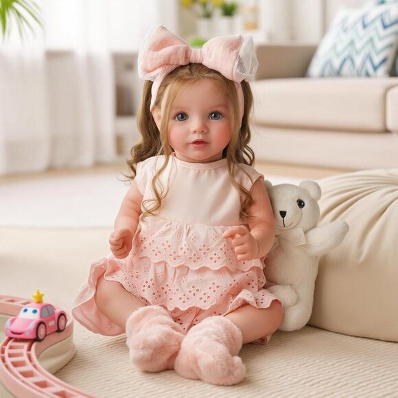🆕Kids Reborn Baby Dolls 20 Inch Realistic Girl Newborn Baby Doll Toddler Dolls - Picture 4 of 8